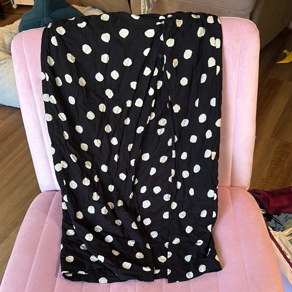 Urban Outfitters Black and Cream Patterned Skirt